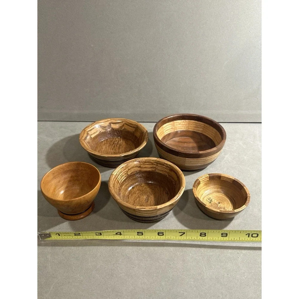 Vintage Handmade‎ Wooden Dish Lot